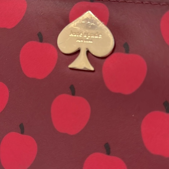 Kate Spade Flatiron Lacey Apple Zip Around Nylon Wallet - Picture 7 of 9
